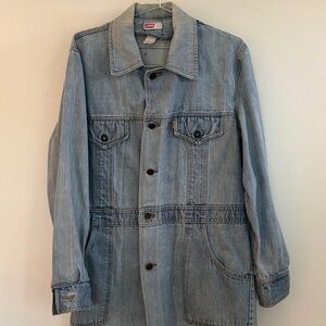 Vintage Orange Tab Levi’s Western Denim Trench Coat Jacket